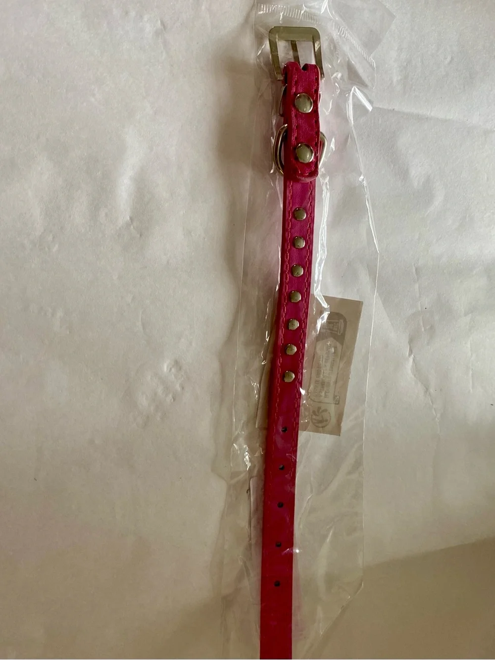 10” Rhinestone Dog  Collar in Deep Pink - XXS